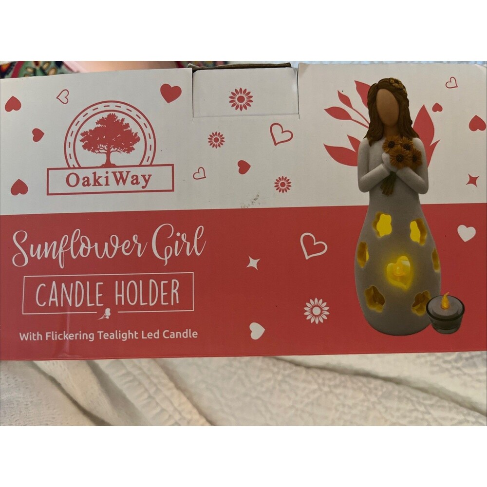 Oakiway Sunflower Girl Candle Votive. Excellent Condition. Votive Only